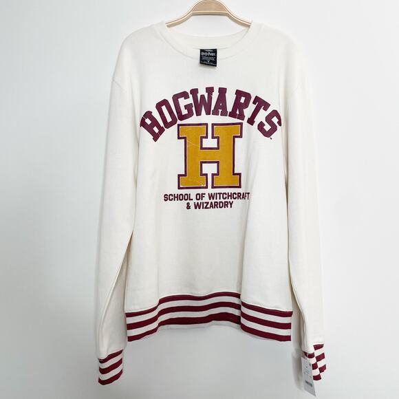 Harry Potter Hogwarts Varsity Letter CrewNeck Sweatshirt Academia Preppy Medium - Picture 1 of 7